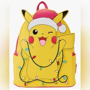 Loungefly Pikachu Backpack with Santa Hat